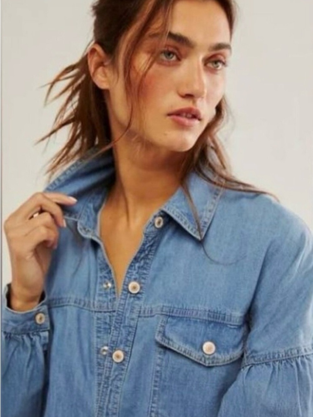 Free People jean short jumpsuit - Picture 5 of 10